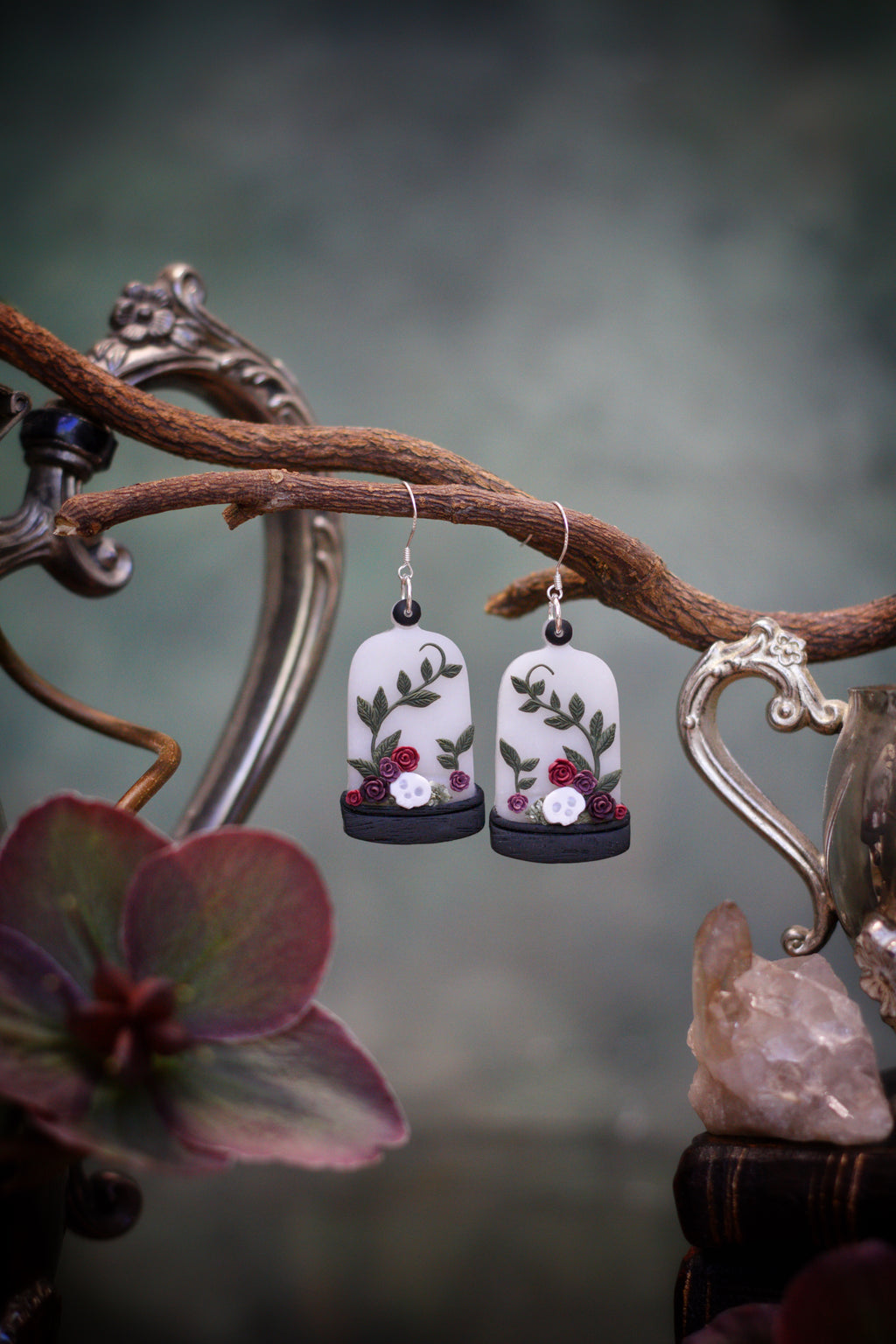 The Mourning Bloom Handcrafted Earrings