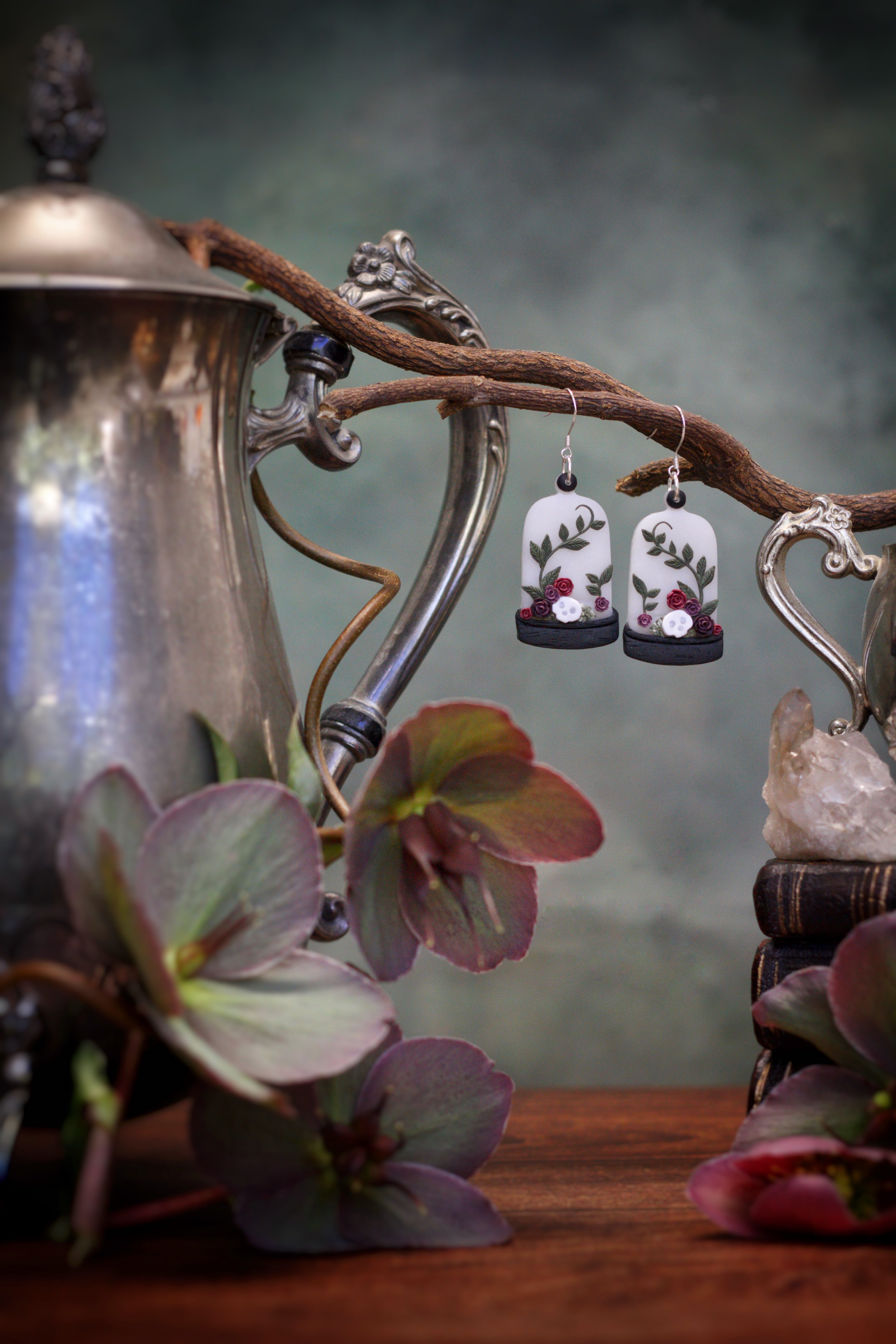 The Mourning Bloom Handcrafted Earrings