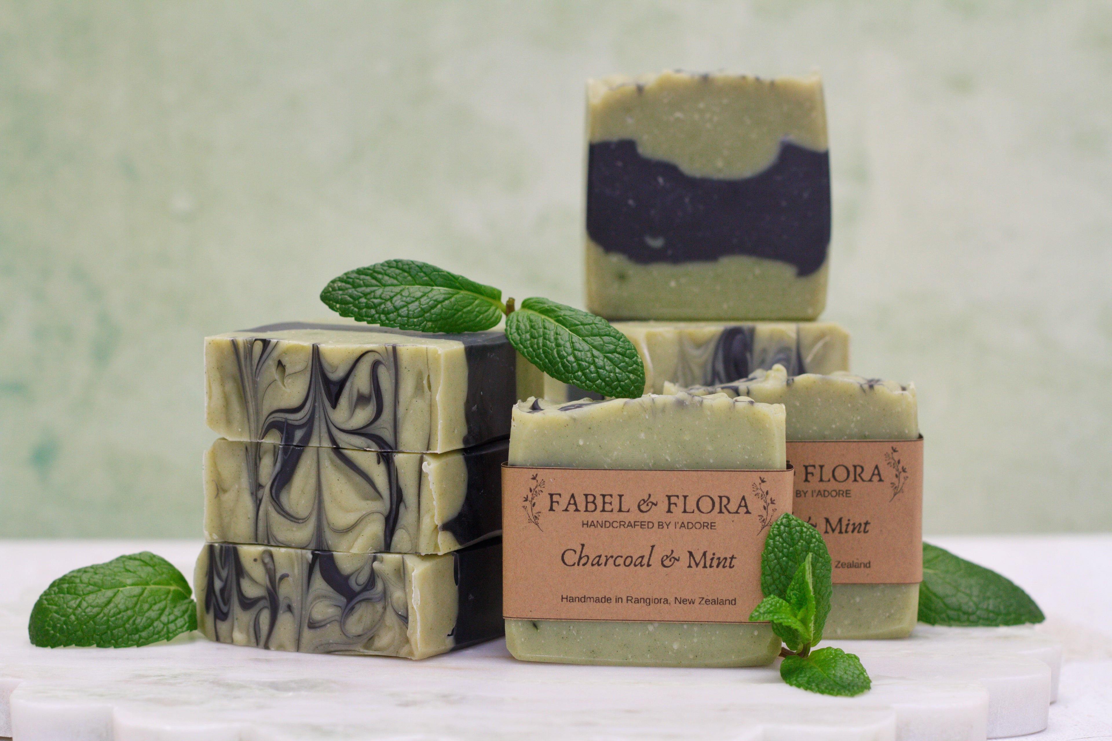 Charcoal and Mint Handcrafted Soaps