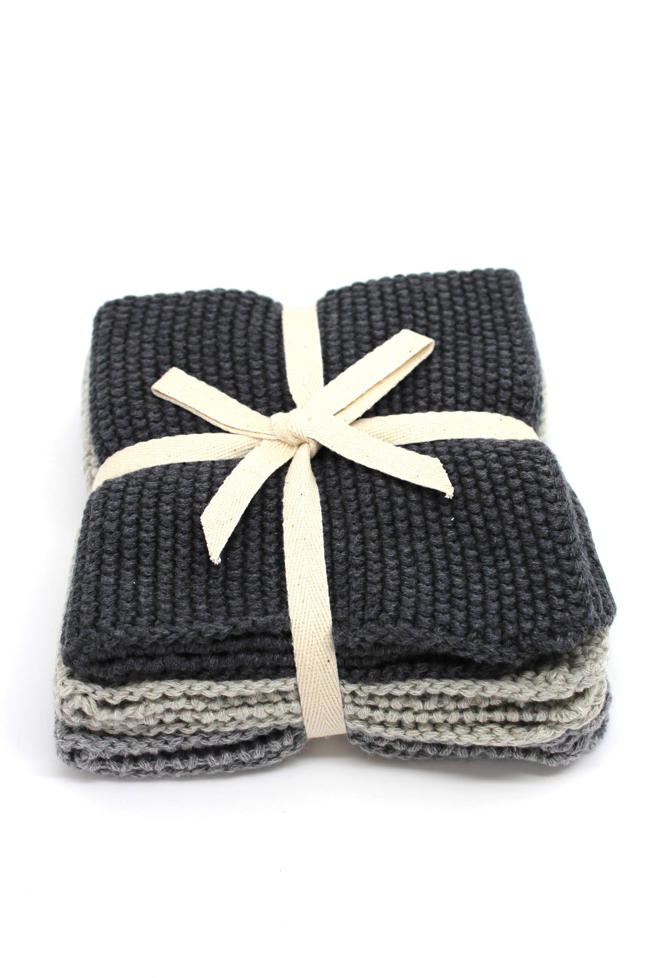 Wash Cloths Set of 3 Grey