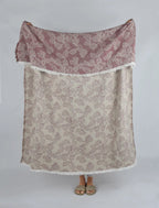 Berry Jacquard Throw Red