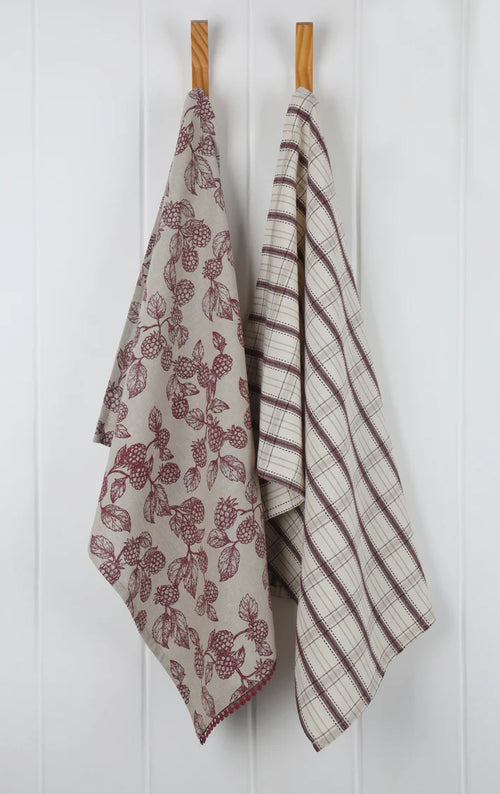 Berry Tea Towel 2pack Red