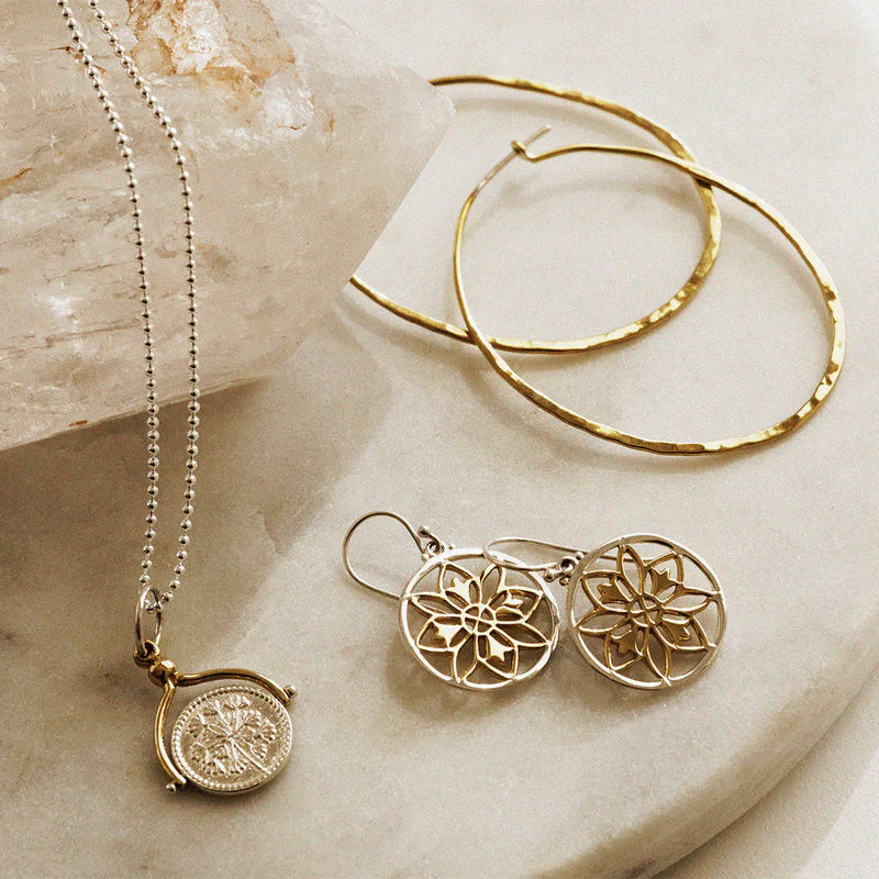 Make a Wish Spinner Charm Sterling Silver & Brass