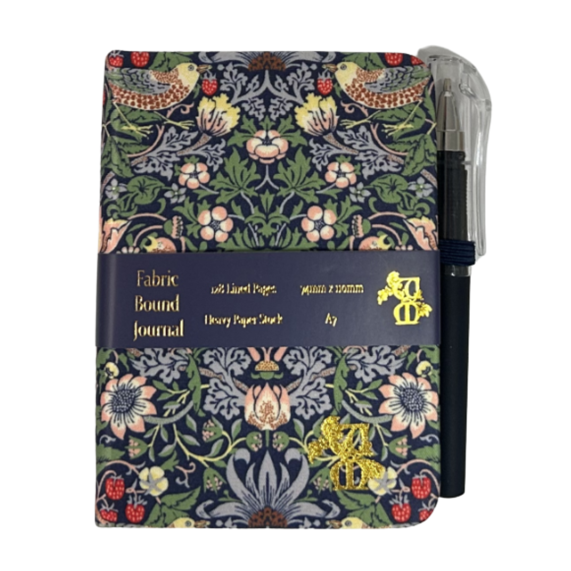 Journal A7 Strawberry Thief with Pen