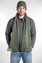 Uni Sex Possum Merino Scarf with Fringe Assorted Colours