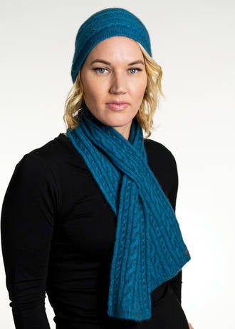 Uni Sex Possum Merino Cable Scarf Assorted Colours