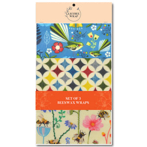 Spring Splendour Set of 3 Beeswax Wraps