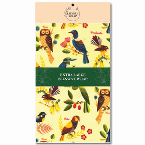 Morepork and Friends XL Beeswax Wrap