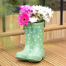 Load image into Gallery viewer, Light Green Welly Boot Planter