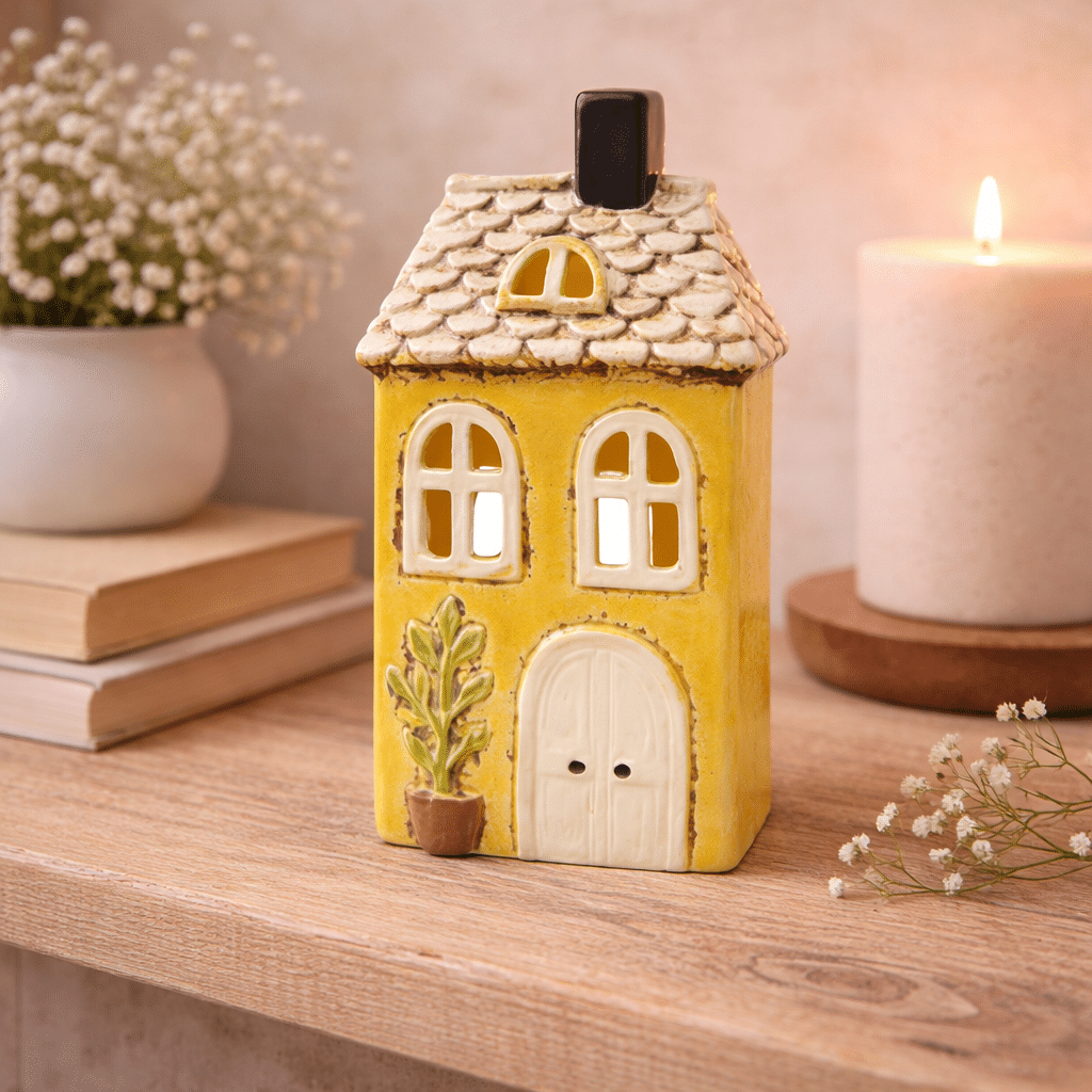 Yellow Tealight Town House