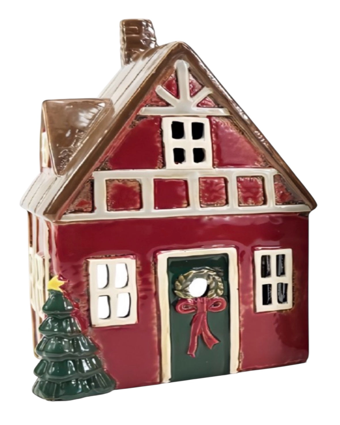 PRE-ORDER Xmas Red House Tealight 049