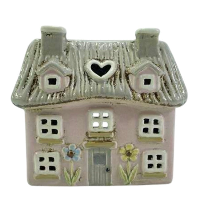 PRE-ORDER Pink Thatched Cottage Tealight House 134