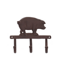 Cast Iron Pig 3 Hook Hanger