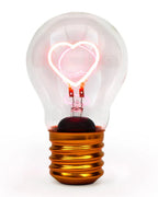 Pinkheart Lightbulb Lamp USB