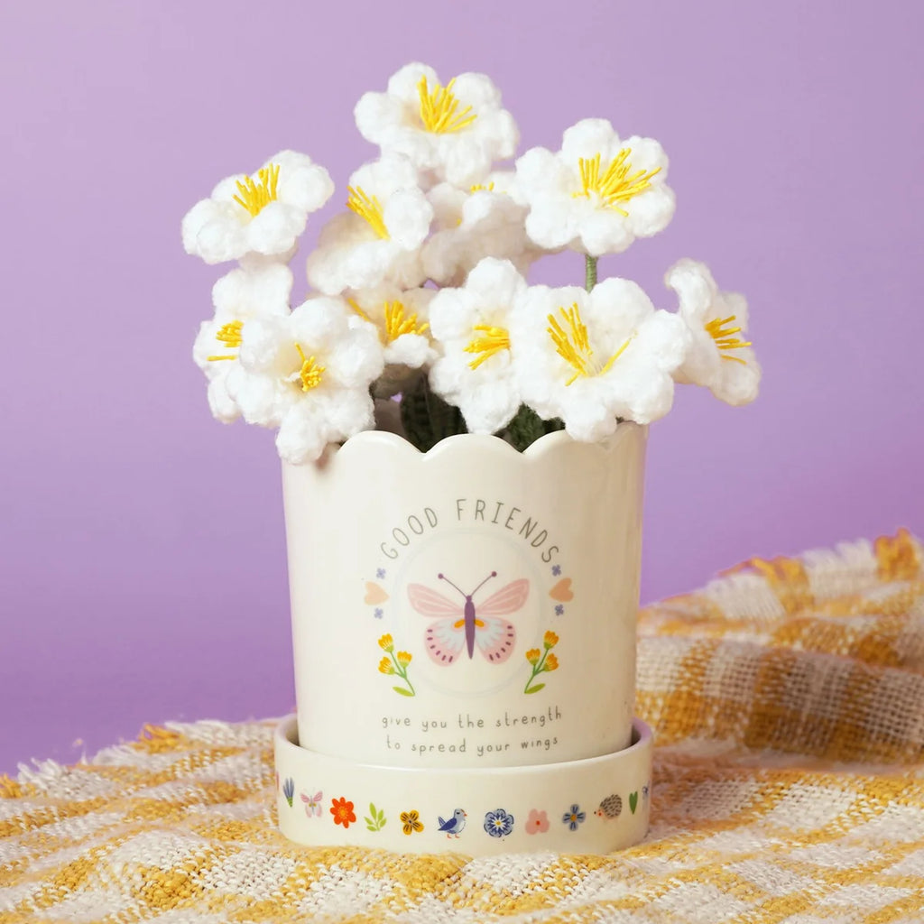 Love Life Planter with tray Friends