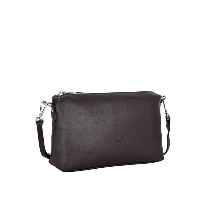 Laura Small Leather Dark Brown