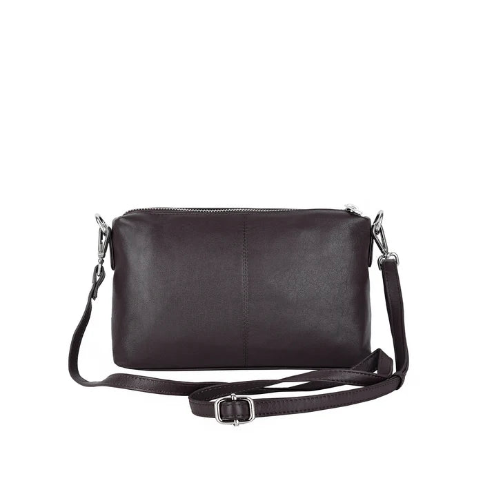 Laura Small Leather Dark Brown