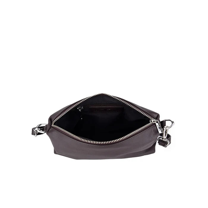 Laura Small Leather Dark Brown