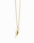 Lightning Bolt 18K Gold Plated Necklace