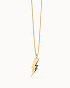 Lightning Bolt 18K Gold Plated Necklace
