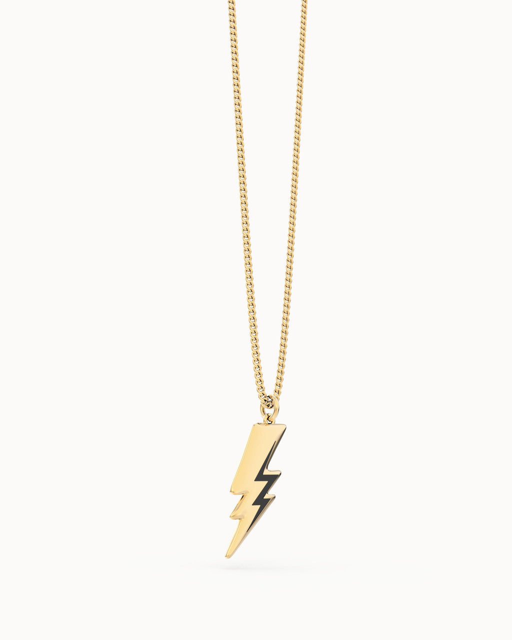 Lightning Bolt 18K Gold Plated Necklace