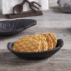 Cast Iron Embossed Oval Bowl