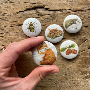 Woodland Collection Fabric Magnets