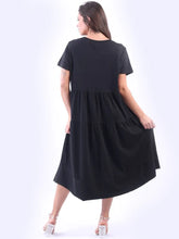 Load image into Gallery viewer, Matilda Tiered Dress Black