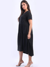Load image into Gallery viewer, Matilda Tiered Dress Black