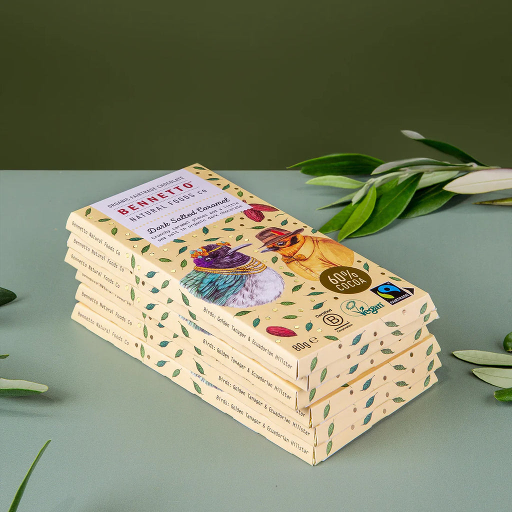 Fairtrade Bennetto Dark Chocolate Salted Caramel 80gm