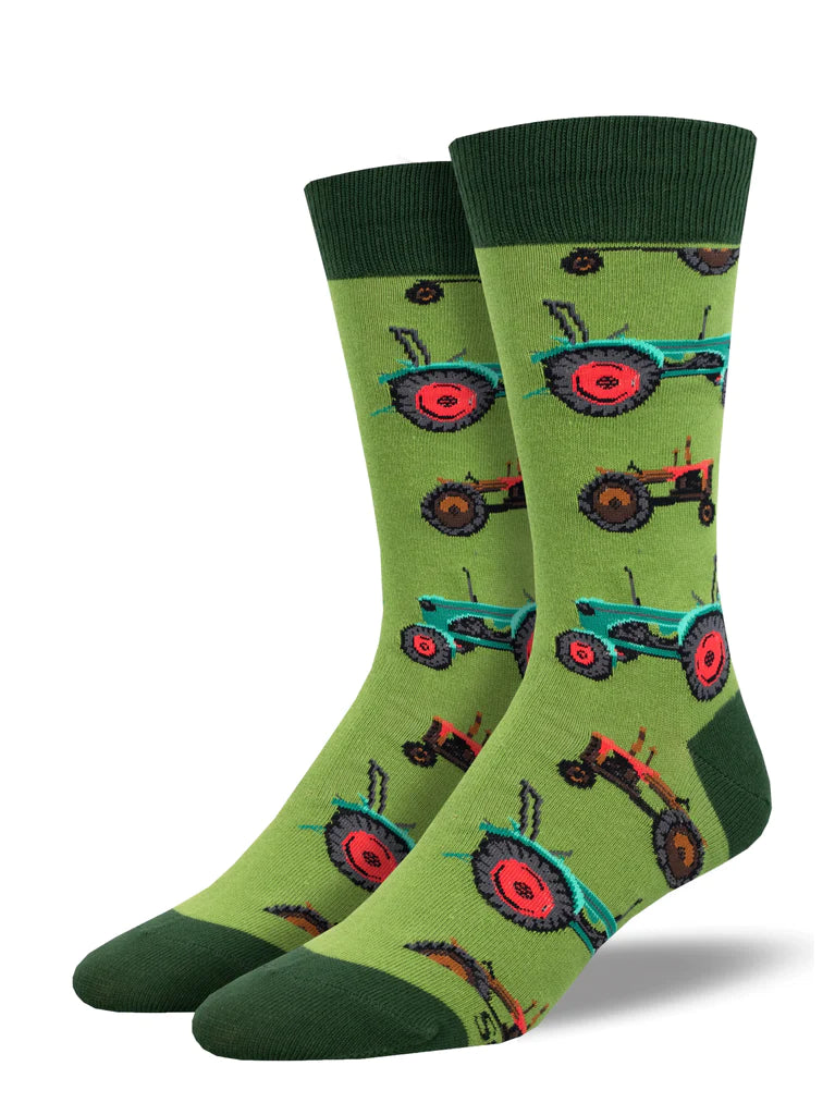 M Tractors Green Sock