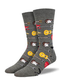 M Guitar Riff Charcoal Heather Sock