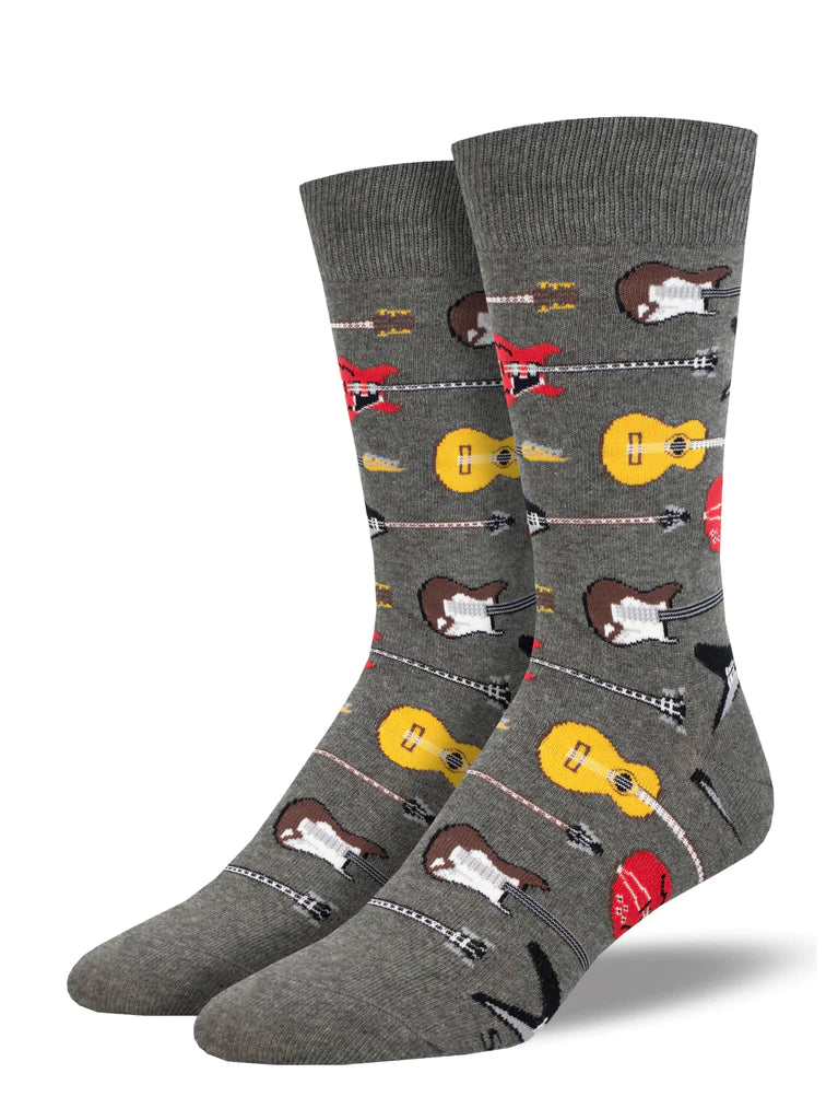M Guitar Riff Charcoal Heather Sock
