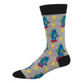 M Charge of the Robots Light Grey Heather Socks