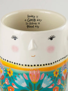 Today is a Good Day Folk Lady Mug