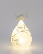 Frosted Round Glass Angel 3 Sizes