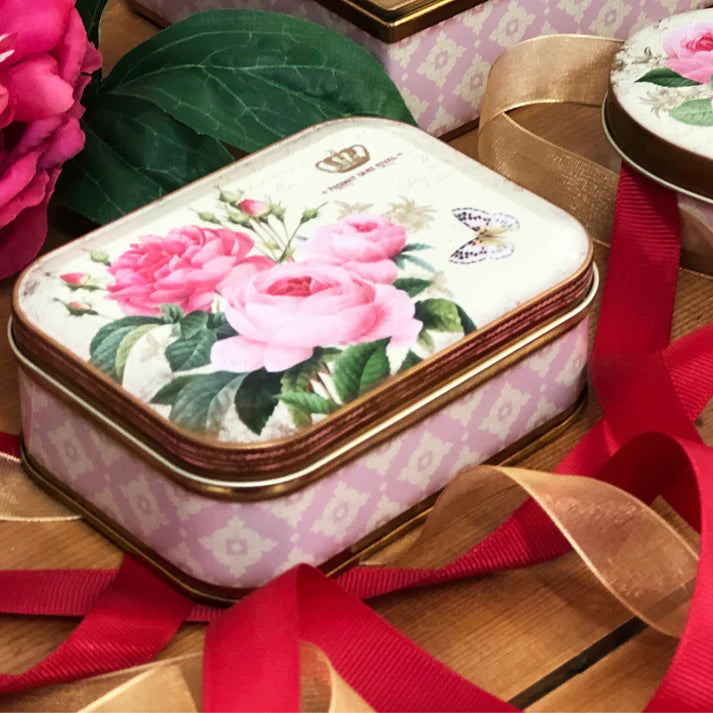 Nostalgia Roses Small Rectangle Tin