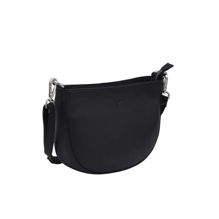Natalie Small Leather Sling Black