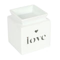 White Love Cut Out Oil/Wax Burner