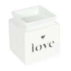White Love Cut Out Oil/Wax Burner