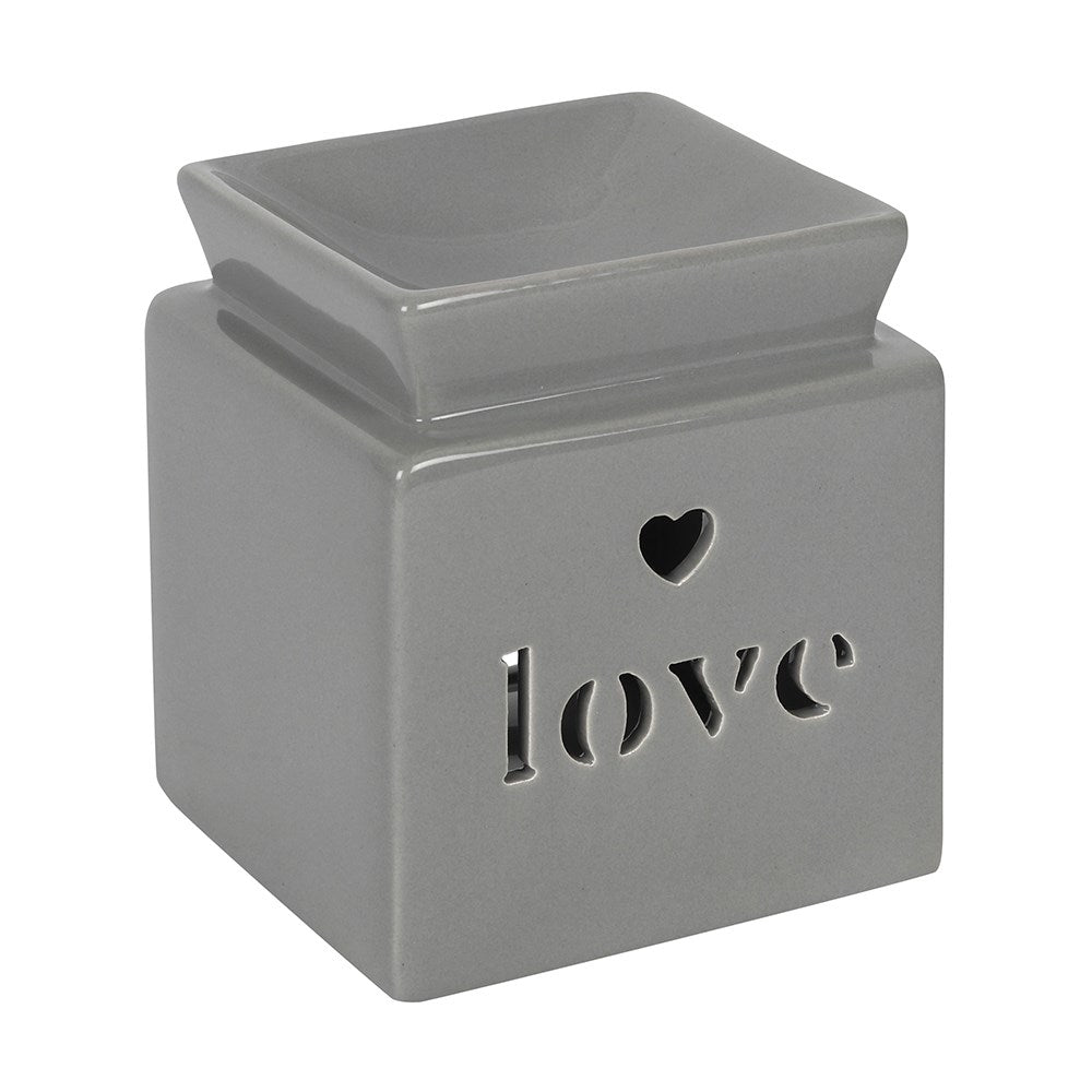 Grey Love Cut Out Oil/Wax Burner