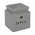 Grey Love Cut Out Oil/Wax Burner