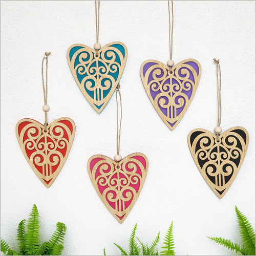 Hanging Koru Heart