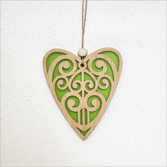 Hanging Koru Heart