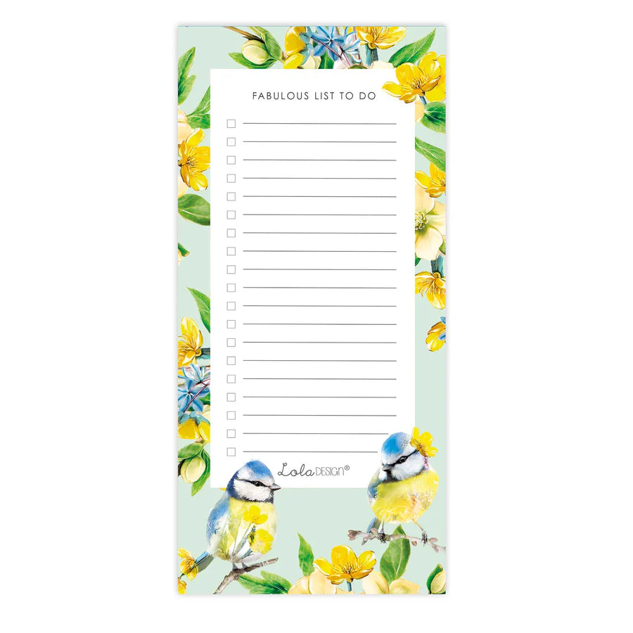 WL Botanical List Pad Bluetit