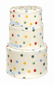 Emma Bridgewater Polka Dots Tins Assorted Sizes