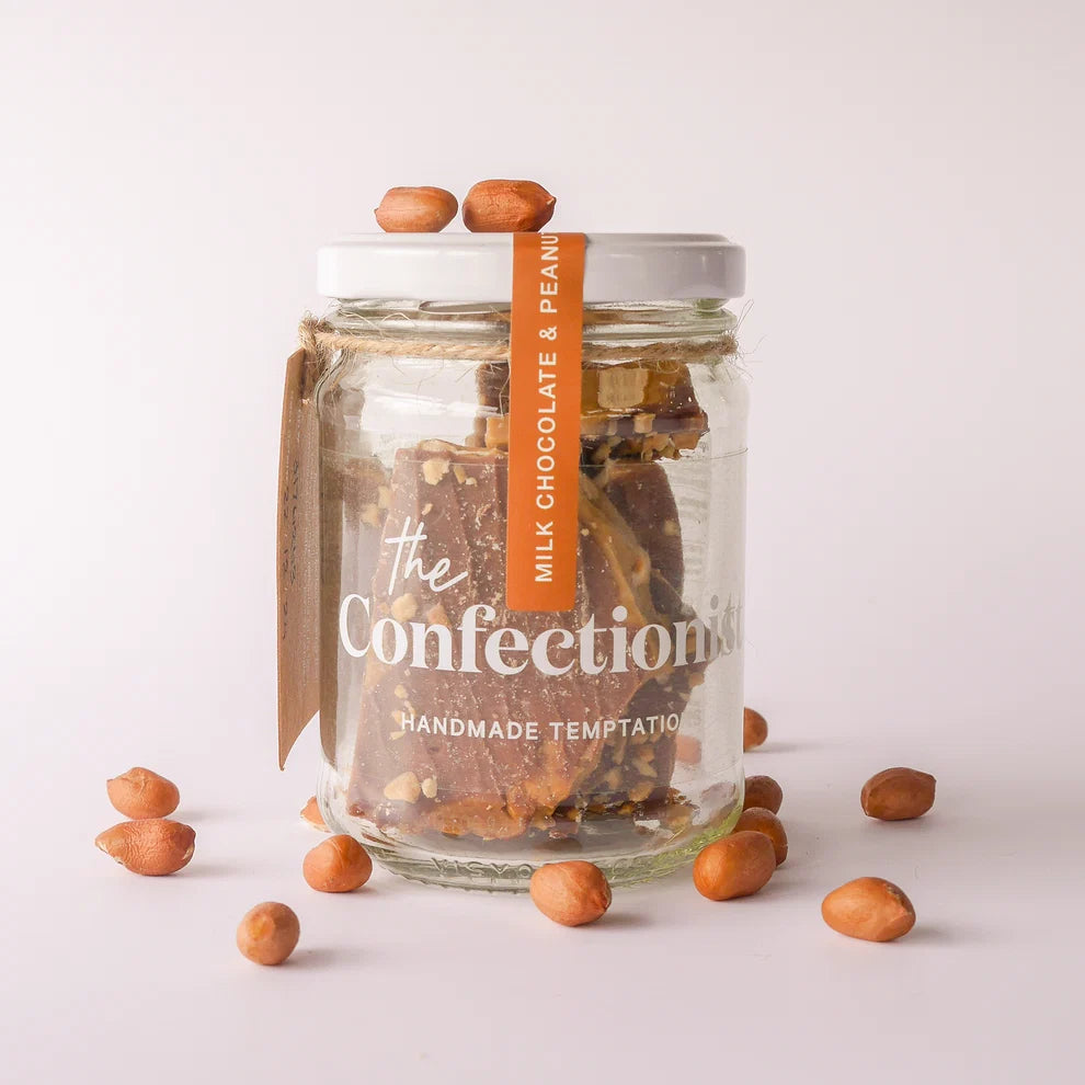 Milk Chocolate & Peanut Toffee 85gm Jar