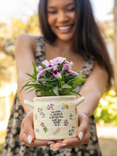 Load image into Gallery viewer, Crock Planter You Make World Medium