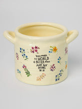 Load image into Gallery viewer, Crock Planter You Make World Medium