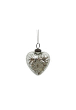 Load image into Gallery viewer, Pressed Glass Heart Silver